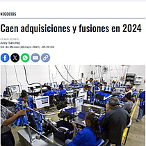 Caen adquisiciones y fusiones en 2024